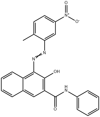 3-ヒドロキシ-4-[(2-メチル-5-ニトロフェニル)アゾ]-N-フェニル-2-ナフタレンカルボアミド 化学構造式