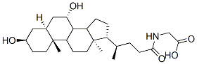N-カルボキシメチル-3α,7β-ジヒドロキシ-5β-コラン-24-アミド 化学構造式
