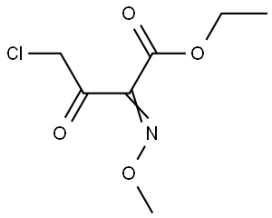 4-クロロ-2-(メトキシイミノ)-3-オキソブタン酸エチル 化学構造式