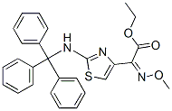 ethyl (Z)-alpha-(methoxyimino)-2-(tritylamino)thiazol-4-acetate Struktur