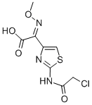 (Z)-2-[2-(2-クロロアセチルアミノ)チアゾール-4-イル]-2-メトキシイミノ酢酸 化学構造式