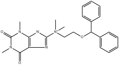 N-[2-(DiphenylMethoxy)ethyl]-2,3,6,7-tetrahydro-N,N,1,3-tetraMethyl-2,6-dioxo-1H-purin-8-aMiniuM Inner Salt, 64487-94-1, 结构式