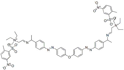 2,2'-[oxybis[p-phenyleneazo-p-phenylene(ethylimino)]]bis[tetraethylammonium] bis(4-nitrotoluene-2-sulphonate) Struktur