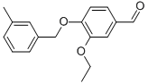 3-乙氧基-4-(3-甲苄基)氧基-苯甲醛 结构式