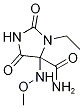 3-乙基-4-(甲氧基氨基)-2,5-二氧代咪唑烷-4-甲酰胺, 644972-61-2, 结构式