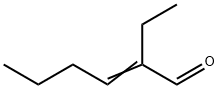 2-エチル-2-ヘキセナール 化学構造式