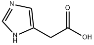 イミダゾリル-4-酢酸 化学構造式
