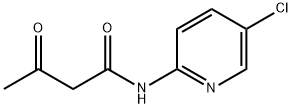 N-(5-クロロ-2-ピリジニル)-3-オキソブタンアミド 化学構造式