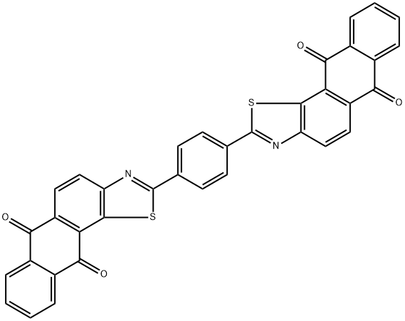2,2'-(1,4-フェニレン)ビス(アントラ[2,1-d]チアゾール-6,11-ジオン) 化学構造式