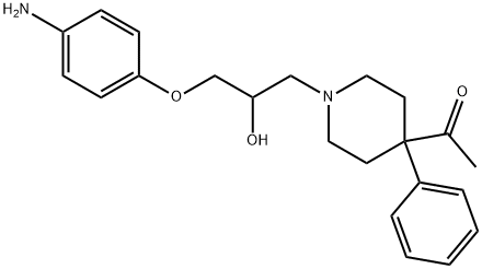 1-(3-(4-Aminophenoxy-2-hydroxypropyl)-4-phenyl-4-piperidinyl)ethanone Struktur