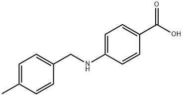 4-[(4-メチルベンジル)アミノ]安息香酸 化学構造式