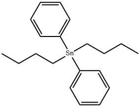 ジブチルジフェニルスタンナン 化学構造式