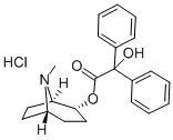 L-2-alpha-Tropinyl benzilate hydrochloride Struktur