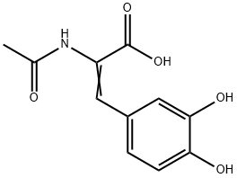 2-ACETAMIN-3-(3,4-DIHYDROXYLPHENYL)-ACRYLICACID Structure