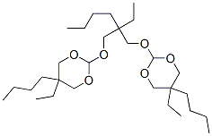 2,2'-[(2-butyl-2-ethylpropane-1,3-diyl)bis(oxy)]bis[5-butyl-5-ethyl-1,3-dioxane] Structure