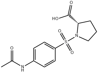 1-{[4-(ACETYLAMINO)PHENYL]SULFONYL}PYRROLIDINE-2-CARBOXYLIC ACID Struktur