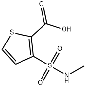 3-(メチルスルファモイル)チオフェン-2-カルボン酸 化学構造式