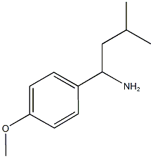 [1-(4-メトキシフェニル)-3-メチルブチル]アミン 化学構造式