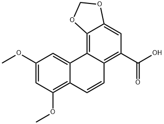8,10-Dimethoxyphenanthro[3,4-d]-1,3-dioxole-5-carboxylic acid Struktur