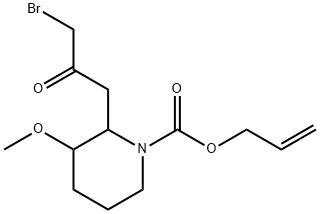 2-(3-Bromo-2-oxopropyl)-3-methoxy-1-piperidinecarboxylic acid 2-propenyl ester Struktur