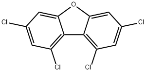 1,3,7,9-TETRACHLORODIBENZOFURAN, 64560-17-4, 结构式