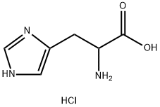 rac-(R*)-2-アミノ-3-(1H-イミダゾール-4-イル)プロピオン酸·塩酸塩 化学構造式