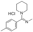 Piperidine, 1-((methylimino)(4-methylphenyl)methyl)-, monohydrochlorid e Structure