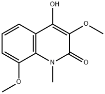 4-Hydroxy-3,8-dimethoxy-1-methylquinolin-2(1H)-one Struktur