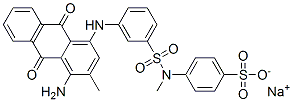 4-[N-[3-[(4-Amino-3-methyl-9,10-dihydro-9,10-dioxoanthracen-1-yl)amino]phenylsulfonyl]-N-methylamino]benzenesulfonic acid sodium salt Structure