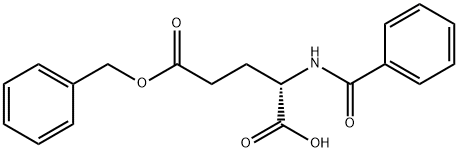 N-ベンゾイル-L-グルタミン酸5-ベンジル 化学構造式