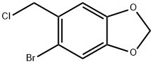 5-BROMO-6-(CHLOROMETHYL)-1,3-BENZODIOXOLE 化学構造式