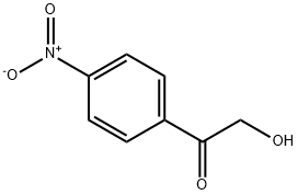 2-ヒドロキシ-1-(4-ニトロフェニル)-1-エタノン 化学構造式