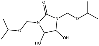 4,5-ジヒドロキシ-1,3-ビス[(1-メチルエトキシ)メチル]-2-イミダゾリジノン 化学構造式