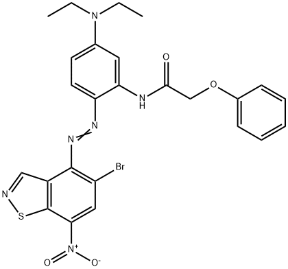 N-[2-[(5-bromo-7-nitro-1,2-benzisothiazol-4-yl)azo]-5-(diethylamino)phenyl]-2-phenoxyacetamide Struktur