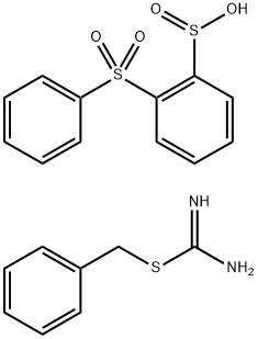 邻-(苯磺酰基)苯亚磺酸与 2-苄基-2-异硫脲的化合物, 6462-12-0, 结构式