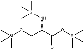 rac-(R*)-2-(トリメチルシリルアミノ)-3-(トリメチルシリルオキシ)プロパン酸トリメチルシリル 化学構造式