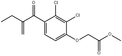 2,3-Dichloro-4-(α-ethylacryloyl)phenoxyacetic acid methyl ester, 6463-21-4, 结构式