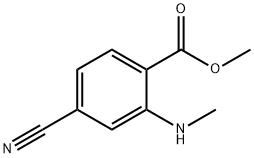 Benzoic acid, 4-cyano-2-(methylamino)-, methyl ester (9CI) Struktur