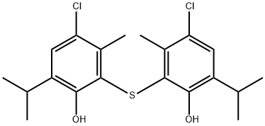 2,2'-チオビス[4-クロロ-3-メチル-6-(1-メチルエチル)フェノール] 化学構造式
