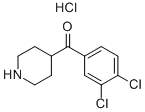 4-(3,4-二氯苯甲酰基)哌啶盐酸盐, 64638-17-1, 结构式