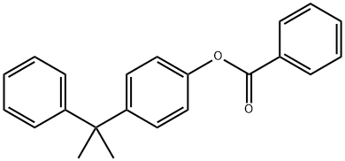 4-(1-methyl-1-phenylethyl)phenyl benzoate Struktur