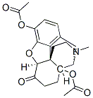 (5alpha)-4,5-epoxy-17-methyl-6-oxomorphinan-3,14-diyl diacetate Structure