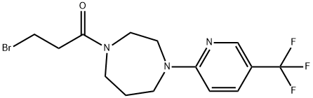 3-BROMO-1-(4-[5-(TRIFLUOROMETHYL)PYRIDIN-2-YL]-1,4-DIAZEPAN-1-YL)PROPAN-1-ONE 化学構造式