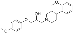 1-(4-METHOXYPHENOXY)-3-[4-(2-METHOXYPHENYL)PIPERIDINO]PROPAN-2-OL Structure