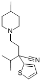 1-Piperidinebutyronitrile, 4-methyl-alpha-(1-methylethyl)-alpha-2-thie nyl- Structure