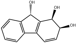 1H-Fluorene-1,2,9-triol, 2,9-dihydro-, (1R,2S,9S)- (9CI) 化学構造式