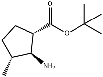 Cyclopentanecarboxylic acid, 2-amino-3-methyl-, 1,1-dimethylethyl ester, Structure