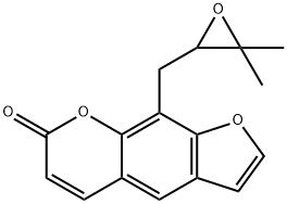 9-[(3,3-Dimethyloxiran-2-yl)methyl]-7H-furo[3,2-g][1]benzopyran-7-one Struktur