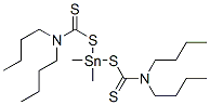 Bis[[(dibutylamino)thioxomethyl]thio]dimethylstannane Struktur