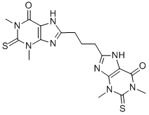 8,8'-Trimethylenebis(1,2,3,7-tetrahydro-1,3-dimethyl-2-thioxo-6H-purin-6-one) 结构式